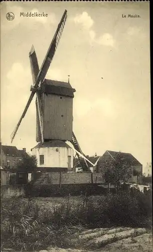 Ak Middelkerke Westflandern, De Windmolen, Windmühle