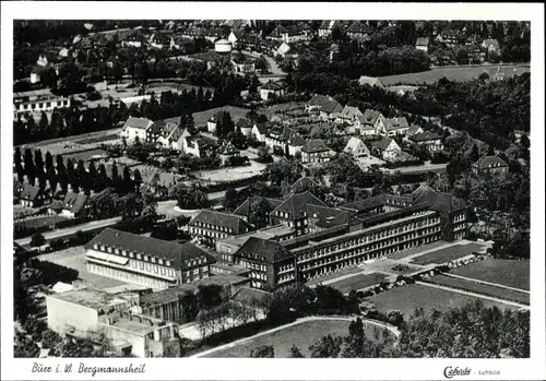 Ak Buer Gelsenkirchen im Ruhrgebiet, Fliegeraufnahme, Bergmannsheil