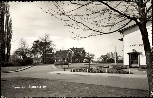 Ak Meerssen Limburg Niederlande, Stationsplein