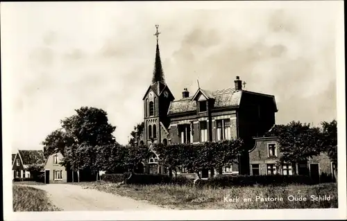 Ak Oudeschild Nordholland Niederlande, Kerk, Pastorie