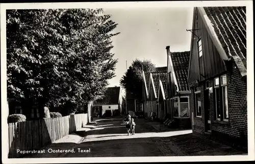 Ak Texel Nordholland Niederlande, Paperstraat Oosterend
