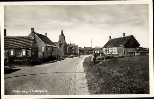 Ak Oostkapelle Walcheren Zeeland, Molenweg