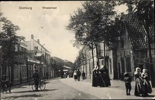 Ak Domburg Veere Zeeland Niederlande, Weststraat