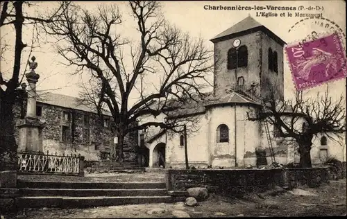 Ak Charbonnières les Vieilles Puy de Dôme, L'Eglise, Le Monument