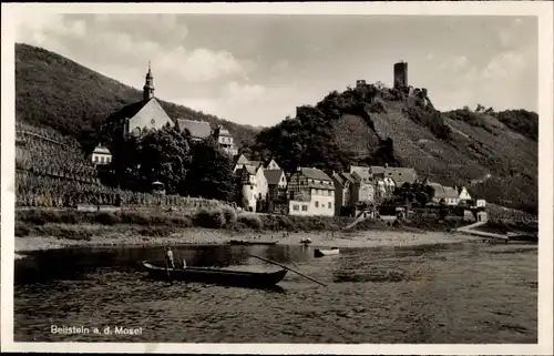 Ak Beilstein a. d. Mosel, Ruderer, Ort