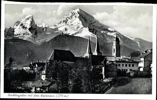 Ak Berchtesgaden in Oberbayern, Watzmann, Ort