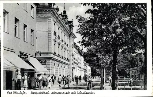 Ak Bad Wörishofen im Unterallgäu, Kurpromenade mit Sebastianeum