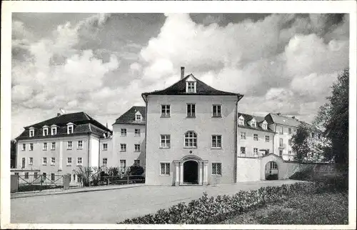 Ak Bad Wurzach Oberschwaben, Straßenpartie am Maria Rosengarten