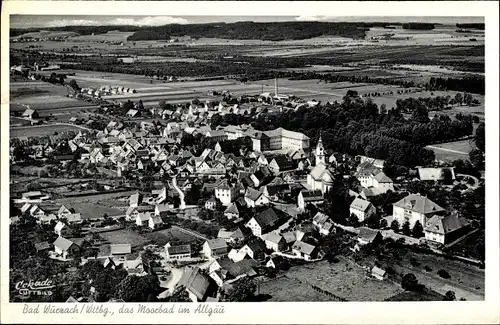 Ak Bad Wurzach in Württemberg, Fliegeraufnahme der Ortschaft