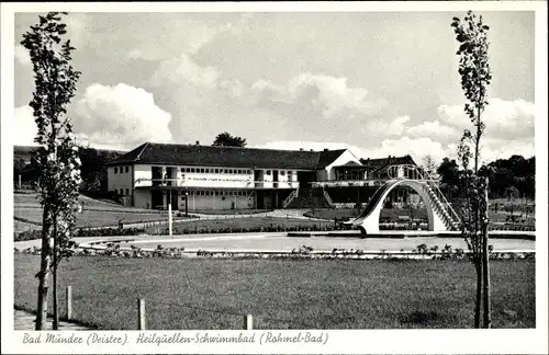 Ak Bad Münder am Deister, Heilquellen Schwimmbad, Rohmel Bad