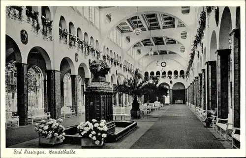 Ak Bad Kissingen Unterfranken Bayern, Wandelhalle