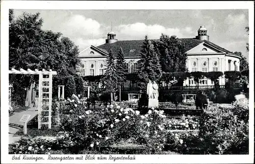 Ak Bad Kissingen Unterfranken Bayern, Rosengarten mit Regentenhaus