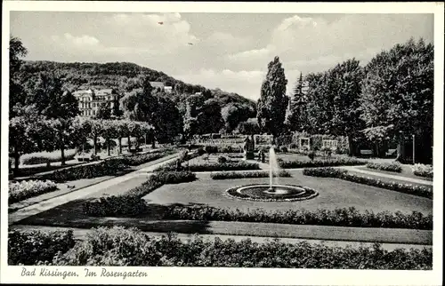 Ak Bad Kissingen Unterfranken Bayern, Im Rosengarten