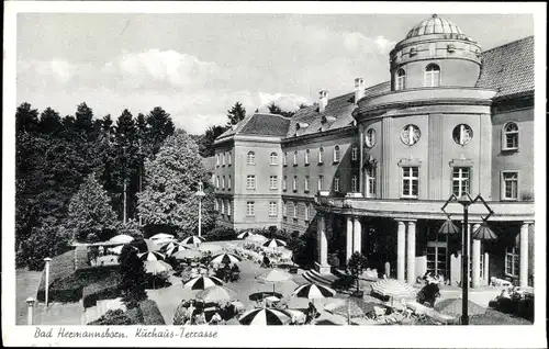 Ak Pömbsen Bad Driburg in Westfalen, Bad Hermannsborn,  Kurhaus Terrasse