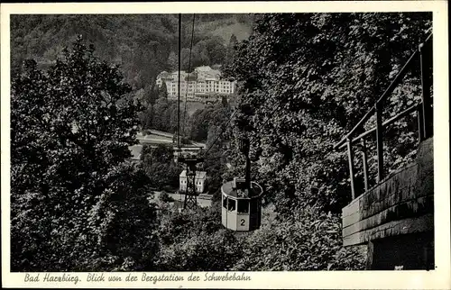 Ak Bad Harzburg am Harz, Blick von der Bergstation der Schwebebahn