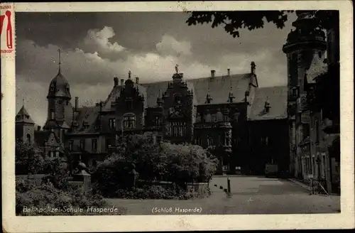 Ak Hasperde Bad Münder am Deister, Bahnpolizeischule, Schloss