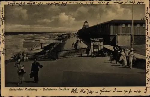 Ak Norderney in Ostfriesland, Badestrand Nordbad