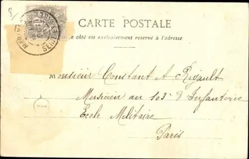 Ak Le Vésinet Yvelines, Les Rochers, Rue des Ecoles