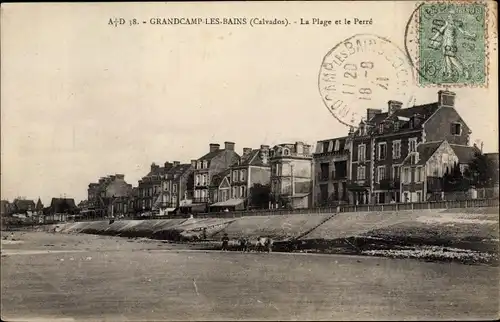Ak Grandcamp les Bains Calvados, La Plage, Le Perré