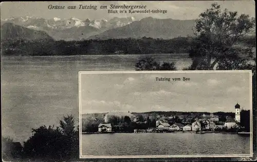 Ak Tutzing am Starnberger See Oberbayern, Gesamtansicht