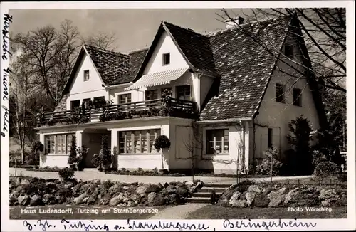 Ak Tutzing am Starnberger See Oberbayern, Haus Ludendorff