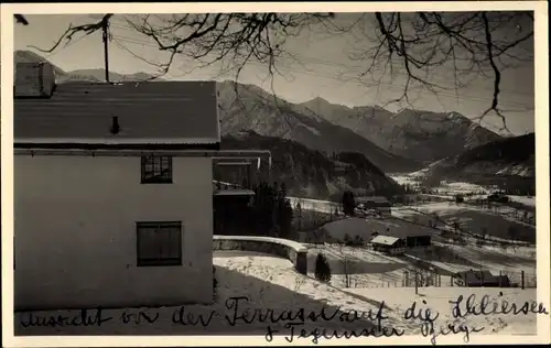 Foto Ak Tegernsee in Oberbayern, Bergkette, Pension