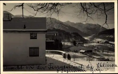 Foto Ak Tegernsee in Oberbayern, Bergkette, Pension