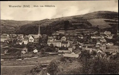 Ak Waxweiler in der Eifel, Panorama, Blick v. Hüttenberg