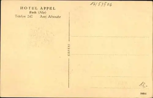 Ak Rech im Landkreis Ahrweiler, Hotel Weingut Appel