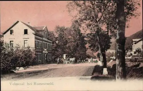 Ak Rummenohl Hagen in Westfalen Ruhrgebiet, Volmetal, Straßenpartie im Ort, Gasthof 