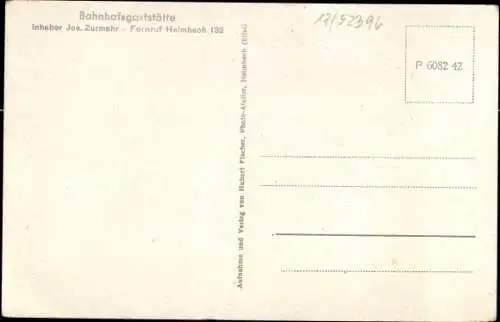 Ak Heimbach in der Eifel, Panorama, Bahnhof Front, Gaststätte