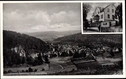 Ak Schmitten im Taunus Hessen, Gesamtansicht, Hotel Ernst