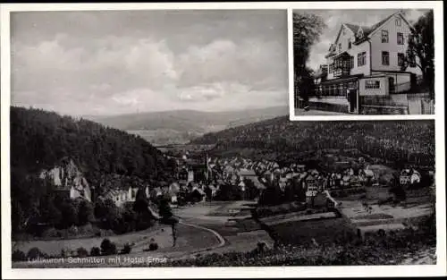 Ak Schmitten im Taunus Hessen, Gesamtansicht, Hotel Ernst