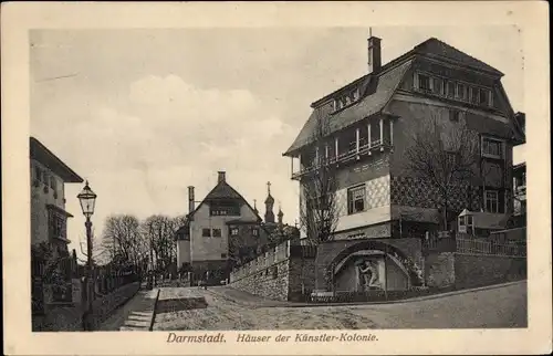 Ak Darmstadt in Hessen, Häuser der Künstlerkolonie