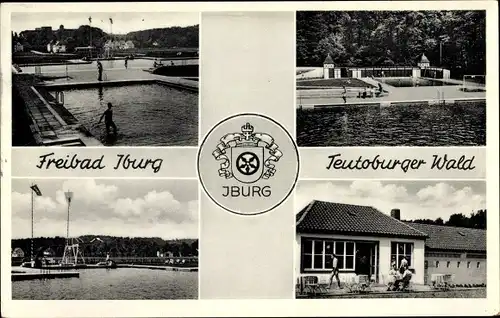 Ak Bad Iburg am Teutoburger Wald, Freibad