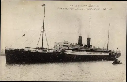 Ak CGT Dampfer Chicago, Compagnie Générale Transatlantique, French Line
