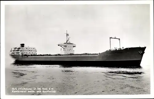 Ak Tanker und Frachtschiff MS Virihaure