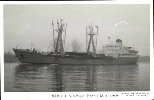 Ak Frachtschiff Binny 1959