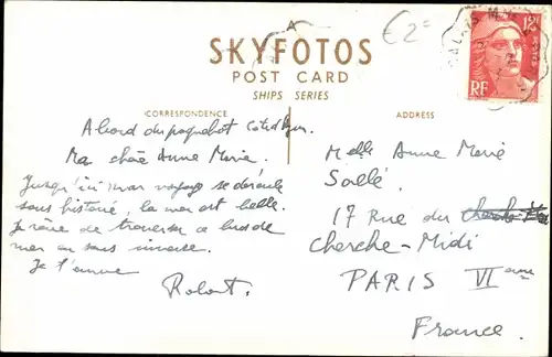 Ak Dampfer Cote d'Azur, SNCF