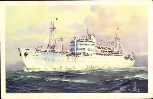 Künstler Ak MM Dampfer Viet Nam, Messageries Maritimes