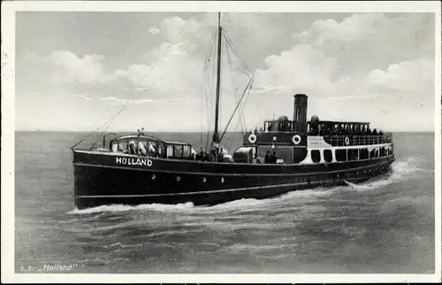 Ak Lemmer Friesland Niederlande, Fährschiff SS Holland