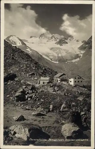 Ak Galtür in Tirol, Jamtalhütte, Jamspitzen, Dreiländerspitz