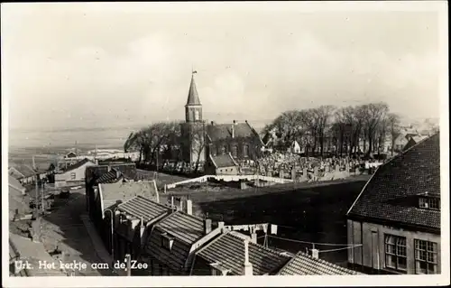 Ak Urk Flevoland Niederlande, Het kerkje aan de Zee
