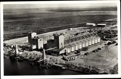 Ak Dronten Flevoland Niederlande, Graansilos, Fliegeraufnahme