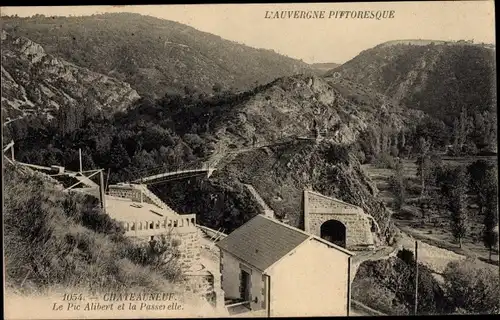 Ak Chateauneuf Puy de Dôme, Le Pic Alibert, La Passerelle