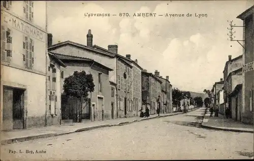 Ak Ambert Puy de Dôme, Avenue de Lyon