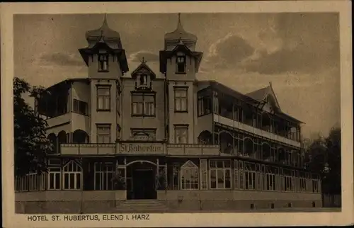 Ak Elend Oberharz am Brocken, Hotel St. Hubertus