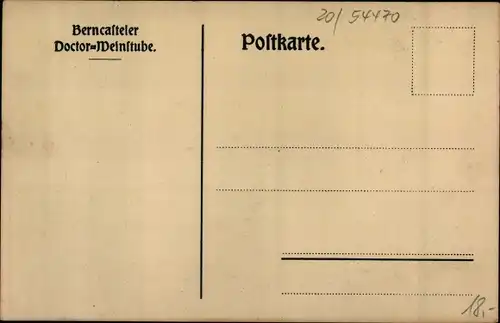 Ak Bernkastel Kues an der Mosel, Doktorweinstube, Panorama