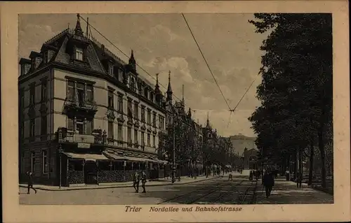 Ak Trier an der Mosel, Nordallee und Bahnhofstraße