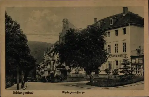 Ak Schlangenbad im Taunus Hessen, Rheingauer Straße, Victoria Hotel